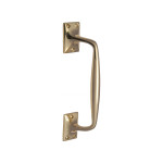 M Marcus Heritage Brass Cranked Design Face Fixing Pull Handle 253mm length